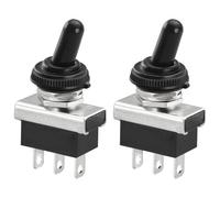 Heschen, Interruttore A Levetta In Metallo A Scatto Da, KN3D-102, 12V 25A, SPDT, On/Off, 2 Posizioni 3 Pin, Per Automobili, Con Cappuccio Impermeabile (2)