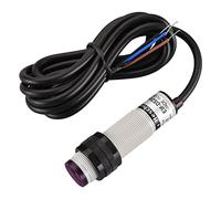 Heschen Interruttore di prossimità fotoelettrico a infrarossi a colonna M18, tipo di riflessione diffusa, E3F-DS200C4, distanza di rilevamento 10-200CM, 10-30VDC 200mA,NPN normalmente aperto,3 fili