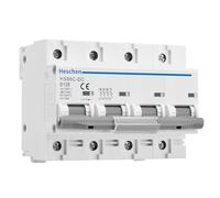 Heschen Interruttore in miniatura CC, HSB6C-DC, 4 poli, DC1000V 125A, Interruttore fotovoltaico, per sistema solare fotovoltaico Sistema di griglia pannelli solari PV, Montaggio su guida DIN 35mm