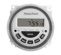 Heschen Interruttore Orario Digitale LCD Programmabile Settimanalmente, CN304, AC 200-250V, 16A, 5 Pin