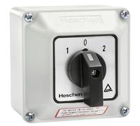 Heschen Interruttore selettore universale rotativo, SZW26-20/D202.2D, 660V 20A, 3 posizioni On-Off-On, 2 fasi 8 terminali, con scatola esterna interruttore master (Scatola più grande)