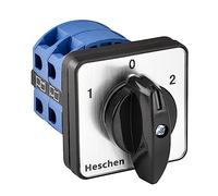 Heschen - Interruttore selettore universale rotativo SZW26-25/D202.2, ad inserimento, da 660V, 25A, 3 posizioni: On-Off-On, 2 Fasi, 8 terminali CE