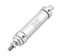 Heschen MAL - Cilindro pneumatico a doppia azione, foro da 32 mm, corsa 75 | MAL 32-75. Movimento bidirezionale per macchine automatizzate. Componente meccanico vuoto senza pressione