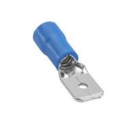 Heschen maschio rapidi vinile isolato 6.3 x 0.8 mm cavo terminale per 1.5 - 2.5 mm² (16 - 14 AWG) blu 100 pezzi