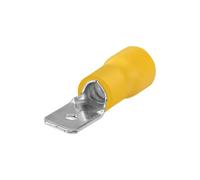 Heschen maschio rapidi vinile isolato, MDD5.5-250, 6.3 x 0.8mm cavo terminale, per 4-6mm² (12-10AWG), giallo, 100 pezzi