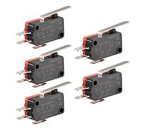 Heschen Micro interruttore, V-162-1C25, SPDT, leva a cerniera corta, 16A 250VAC, 5 pezzi