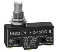 Heschen Microinterruttore per uso generico Z-15GQ-B, stantuffo per montaggio a pannello, OP medio, 3 morsetti a vite, corrente nominale 15A