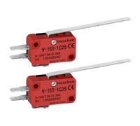 Heschen, microinterruttore V-153-1C25 SPDT, leva a cerniera lunga, 20 A, 250 VAC. Confezione da 2