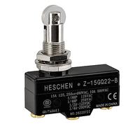 Heschen Microinterruttore Z-15GQ22-B Stantuffo con rotella per montaggio a pannello 3 Morsetto a vite Corrente nominale 15A
