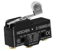 Heschen Microinterruttore Z-15GW22-B Leva con rotella a cerniera corta 3 Terminale a vite Corrente nominale 15A