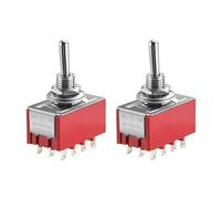 Heschen MTS-403 Interruttore a levetta in miniatura, 4PDT, 12 pin, 2 A, 250 V, 6 A, 125 V, confezione da 2