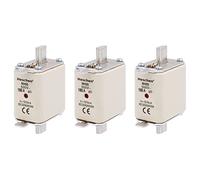 Heschen NH Fuse Link NH000 160A gG, Indicatore Frontale, Rivelatore Combinato, Confezione da 3 (160A)