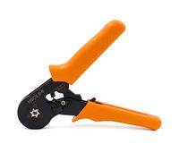 Heschen Pinza crimpatrice, HSC8 6-6, mini strumenti di crimpatura auto-regolabili, da utilizzare per manicotti terminali per cavi da 0,25-6,0 mm² (23-10 AWG), arancione