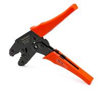 Heschen Pinza per cricchetti a catena HS-10 Terminali non isolati e sporgenti Strumenti per crimpare Utilizzare per 1,5-6 mm² (15-10 AWG) Rosso