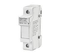 Heschen Portafusibili solare PV HSPV-30D, DC1000V 32A, 1 polo, montaggio DIN 35 mm, per fusibile HSPV-30 ST-10PV 10x38 mm, CE Listed