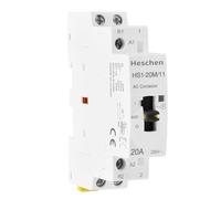Heschen Protezione modulare CA domestica, HS1-20M/11, 20A, 2 poli, 1NO 1NC, bobine da 220 VAC, montaggio su guida DIN da 35 mm, con interruttore di controllo manuale