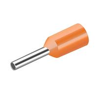 Heschen Terminale per cavo, E0508, AWG22/0,5 mm², connettore a crimpare in rame, isolato in vinile, arancione, confezione da 1000
