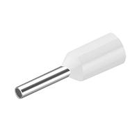 Heschen Terminale per cavo, E0508, AWG22/0,5 mm², connettore a crimpare in rame, isolato in vinile, bianco, confezione da 1000