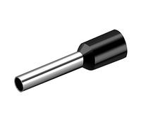 Heschen - Terminale per cavo E2512 AWG 14/2,5 mm², connettore a crimpare in rame, isolamento in vinile, nero, confezione da 1000