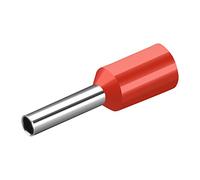 Heschen Terminale terminale per cavo, E1508, AWG16/1,5 mm², connettore a crimpare in rame, isolato in vinile, rosso, confezione da 1000