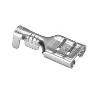 Heschen Terminali a crimpare a giuntura rapida femminile, connettore a crimpare da 6,3 mm, non isolato, 100 pezzi