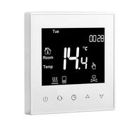 Heschen Termostato Digitale Radiante per Riscaldamento a Pavimento, Termostato per Riscaldamento a Pavimento, Termoregolatore Riscaldatore, Regolatore 5 + 2/6 + 1/7 Programmabile 3A, Vetro Temperato