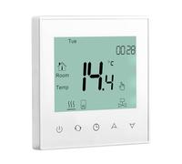 Heschen Termostato per riscaldamento a pavimento radiante digitale,HS-C505,230VAC 3A,Termostato per riscaldamento a pavimento,Regolatore di temperatura Riscaldatore,7 giorni di lavoro,Vetro temperato