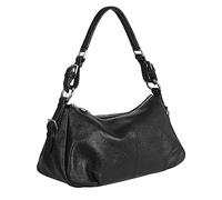HESHE Hobo Bags Borsa a tracolla in vera pelle per le donne Designer Crossbody Portafogli Trendy Donna Borsa Tote Borse, Nero, (L) 13.8" x (H) 6.7" x (W) 5.9 in