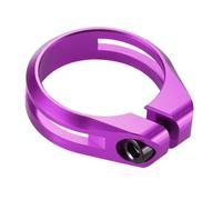 HESHUWEN Morsetto Sella Bici Morsetto reggisella for Bicicletta da Strada Tubo Sella da 34,9 mm con Vite in Titanio Morsetti for Bici MTB Accessori for Ciclismo Collarino Reggisella(31.8 Purple)