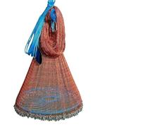 HESHUWEN Rezzaglio da Pesca Rete da Pesca con Anello Blu, Rete da Pesca con Catena in ghisa a più Fili, Intrecciata a più Fili, Pendente Rete da Pesca da Lancio(300)