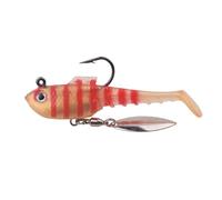 HESHUYAN Esche da Pesca 1 pz. Esche morbide in Gomma con Paillettes e Cucchiaio Rotante, 7 cm, 11,5 g, Esche da Pesca rotanti, Esche Artificiali Wobbler Esche Artificiali(D)