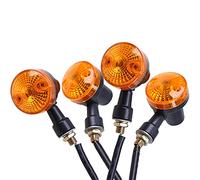 HESHUYAN Frecce Moto 4pcs 12v Luce di segnale di rotazione della moto universale(Black Yellow Len)