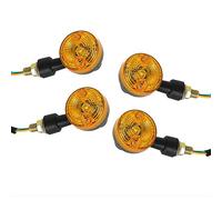 HESHUYAN Frecce Moto 4pcs lampeggiatore motociclista segnali di svolta luci indicatore ambra 12v indice universale moto lampade lampade direzionali accessori