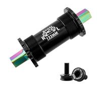 HESHUYAN Movimento Centrale MTB Cuscinetto Movimento Centrale Bicicletta 68 * 103 107 110 113 119 122mm ASSE Quadrato Titanio Strada Mountain Bike ASSE Centrale Movimento Centrale Bici(122mm Black)