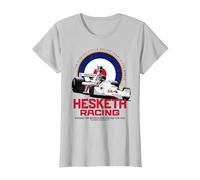 Hesketh Racing Campione del Mondo Britannico Racing Classic Team Maglietta, Donna, Argento, L