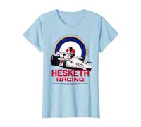 Hesketh Racing Campione del Mondo Britannico Racing Classic Team Maglietta, Donna, Celeste, XS