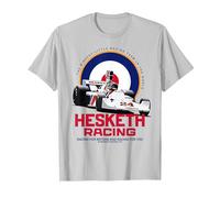 Hesketh Racing Campione del Mondo Britannico Racing Classic Team Maglietta, Uomo, Argento, XL
