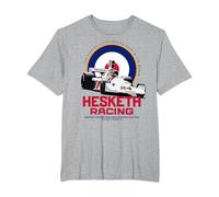 Hesketh Racing Campione del Mondo Britannico Racing Classic Team Maglietta, Uomo Taglie Grandi, Grigio Melange, 4X Tall