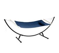 Hespéride - Copri Amaca Trapuntato Akio Blu Indaco 190x140cm in Poliestere e Legno