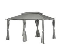 Hespéride - Gazebo Rettangolare in Ardesia Thira 4x3m in Acciaio trattato con polveri epossidiche