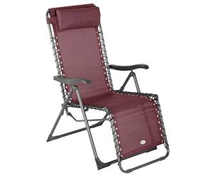 Hespéride HES23-165831 Poltrona Relax all'aperto Silos Bordeaux, Alluminio, Rosso, Large