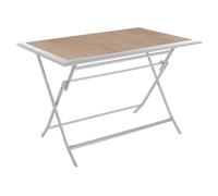 Hespéride - Mesa de jardín plegable rectangular Azua blanca - 4 plazas - Aluminio con revestimiento epoxi antioxidante