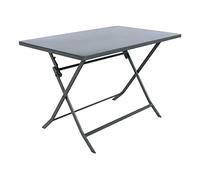 HESPERIDE Tavolo da giardino pieghevole 110x71x70 cm Greensboro grafite grigio