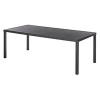 Hespéride - Mesa de jardín rectangular Piazza, gris grafito - 8 plazas - Aluminio con revestimiento epoxi antioxidante