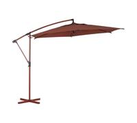 Hespéride - Ombrellone a braccio laterale rotondo Manoa in terracotta, 3 m, in acciaio antiruggine, con telo idrorepellente removibile, regolabile a 360°, per la protezione solare di giardino e