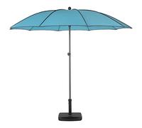 Hespéride - Ombrellone dritto inclinabile rotondo Bogotà smeraldo, blu, Large