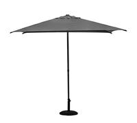 Hespéride - Ombrellone quadrato dritto in soia - Ardesia - 2,5 x 2,5 m - Acciaio antiruggine, tessuto idrorepellente, resistente ai raggi UV, inclinabile - Per giardino e terrazzo