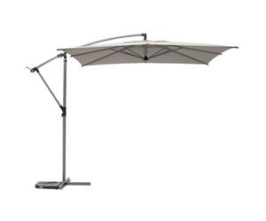 Hespéride - Parasole quadrato manoa taupe d2,5x2,5m sfalsato in acciaio
