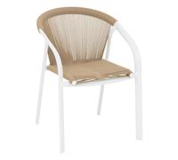 Sedia da giardino con braccioli Emperia miele marrone