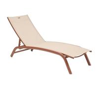 Hespéride - Poltrona lounge bonao beige in lino mogano